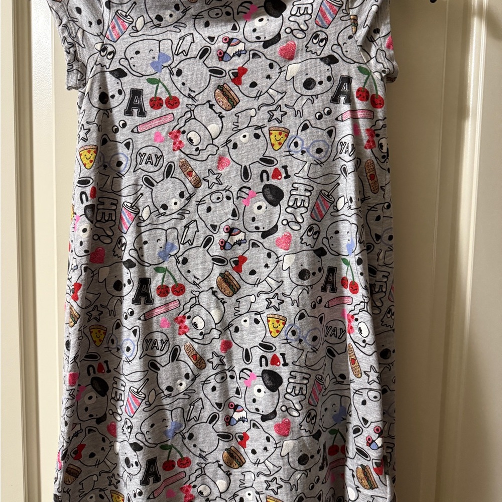 H&M Gray Graphic Print Dress